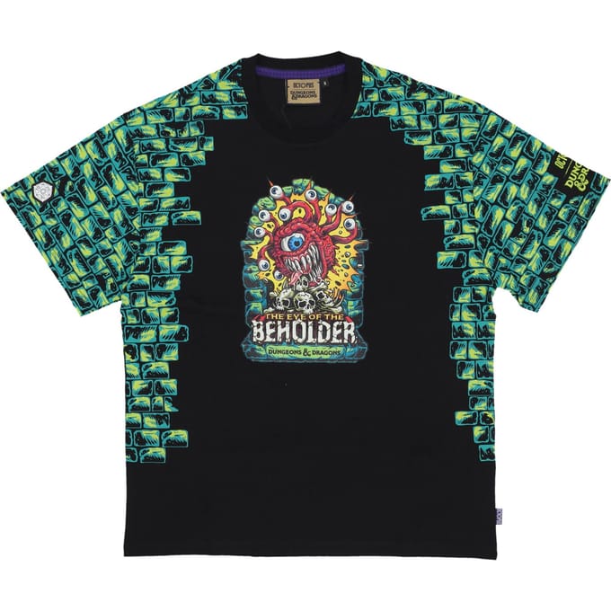 Beholder Tee X Dungeons & Dragons zwart heren-T-shirt