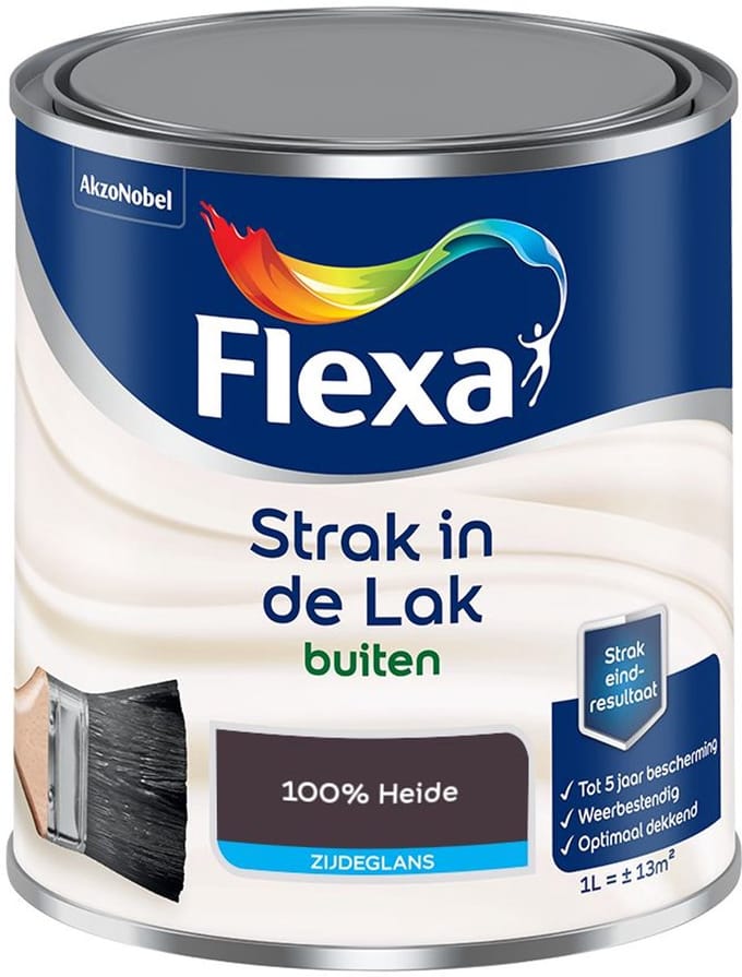 Flexa - Strak In De Lak Buitenlak Zijdeglans - 100% Heide - Mengverf - 1 L
