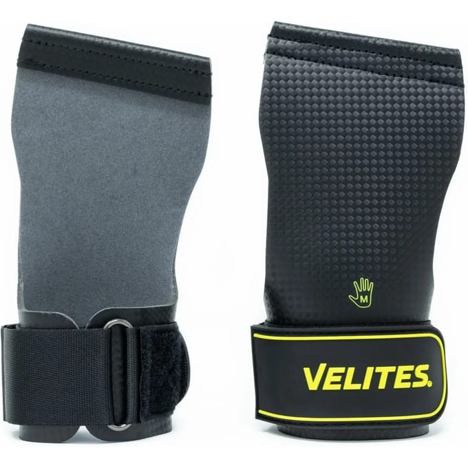 Velites Quad Pro Hand Grips – CrossFit Handbeschermers voor Chalk – Carbon – M