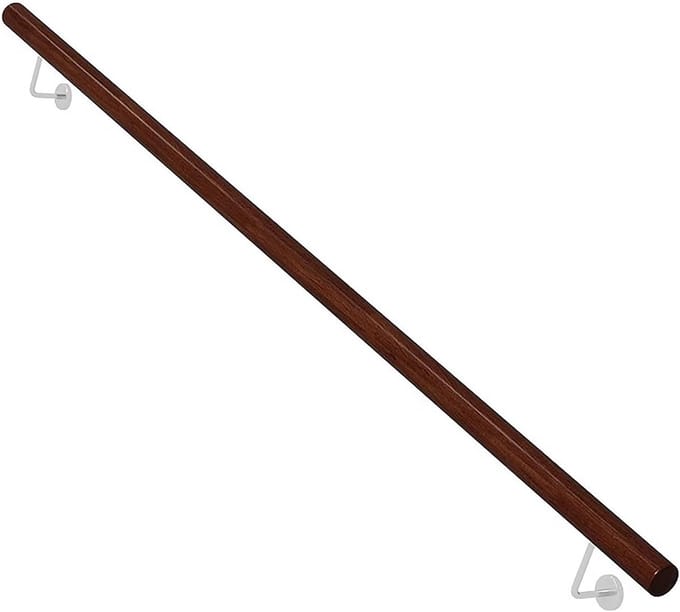 Houten Leuning - Trap Reling - Veiligheid Thuis - Massief Hout - 4 Meter - Donkerrood