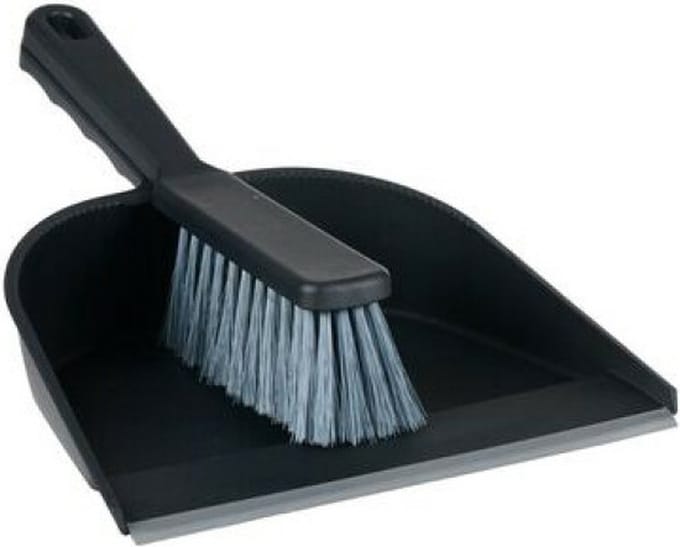 Lifetime Clean Stoffer en blik - kunststof - 32x23 cm - rubber rand