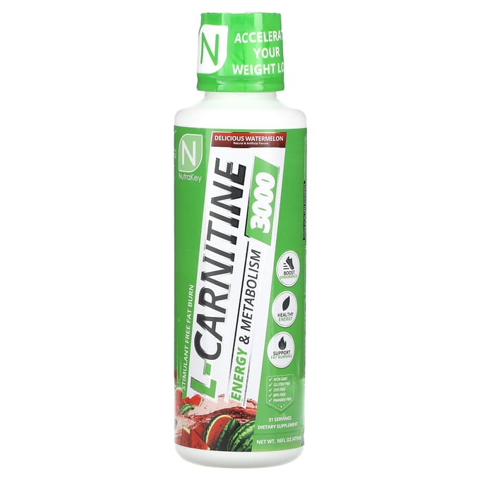 Nutrakey, L-Carnitine 3000, Pastèque Délicieuse, 16 fl oz (473ml)