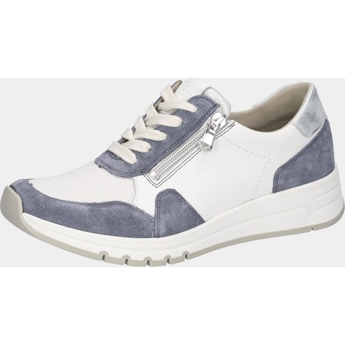 Sneakers met ritssluiting - blauw / wit - Gr. 5 van Goldner Fashion