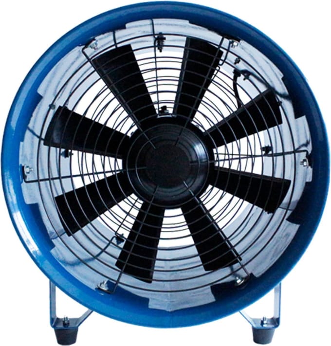 TETRA TEF 443 - Bouwventilator - 440V - 50/60Hz - 400 mm - Blauw