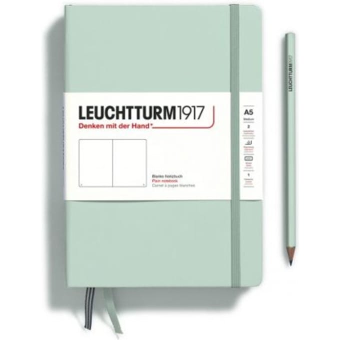 Leuchtturm1917 A5 Medium Natural Colours Notitieboek blanco Mint Green - Notebook - 4004117625961