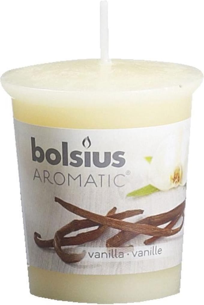 Bolsius Geurkaars Geurvotive rond 53/45 Vanilla 6 stuks