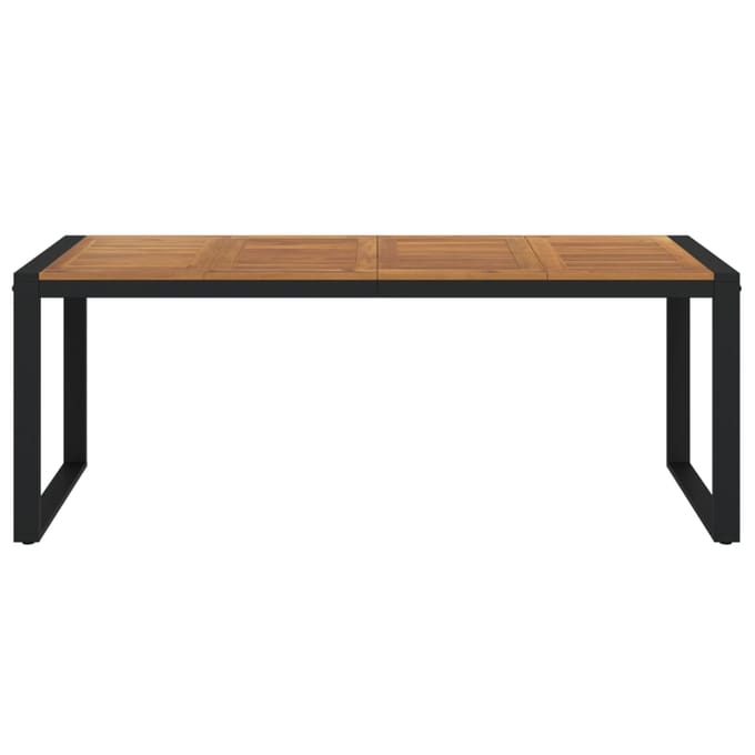 vidaXL - Tuintafel - met - U-vormige - poten - 200x90x75 - cm - massief - acaciahout