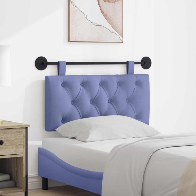 vidaXL - Hangend - hoofdbord - Jeans - Blauw - Stof