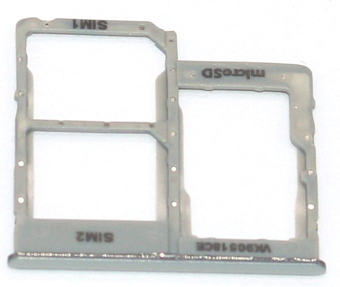 Voor Samsung A40 A2 Core A260Sim/SD Kaarthouder Zilver