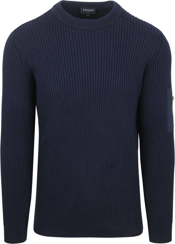 Suitable Mou Trui Donkerblauw (navy) - Maat M - Heren - Pullover - Sweater