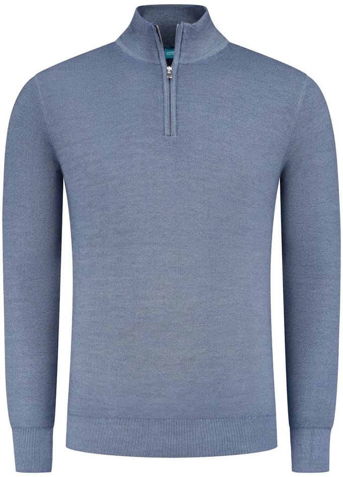 Half Zip Trui Merino/Stretch L.Blue (7.22.500.502 - 018)