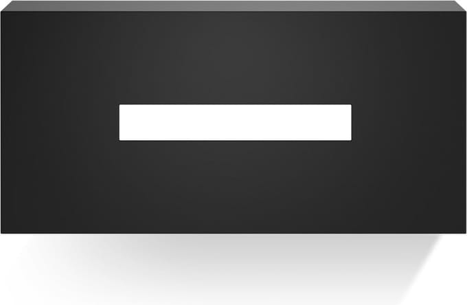 Tissuebox - KB 82, mat zwart.