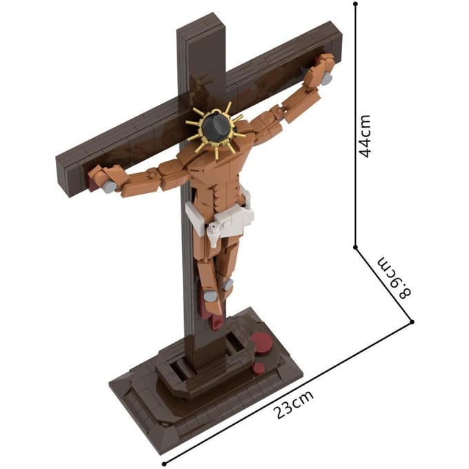 Gobricks MOC Jezus werd gekruisigd Bouwstenen Speelgoed Cadeau black
