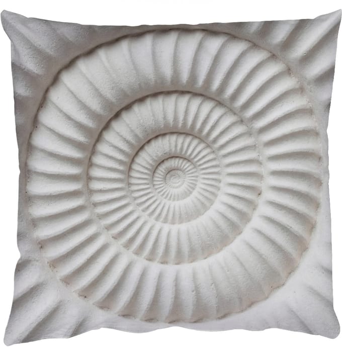 Sierkussens - Kussentjes Woonkamer - 50x50 cm - Schelp - Spiraal - Wit