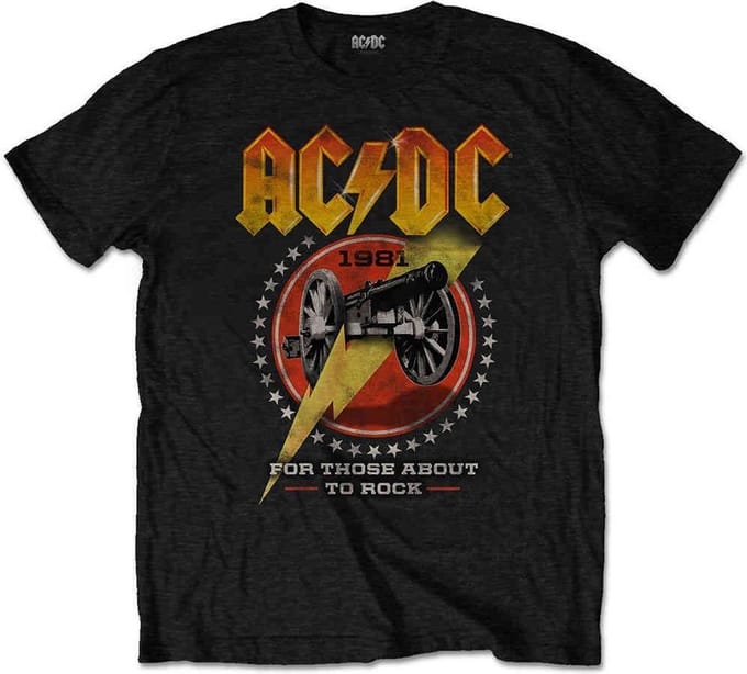 AC/DC - For Those About To Rock 81 Heren T-shirt - M - Zwart