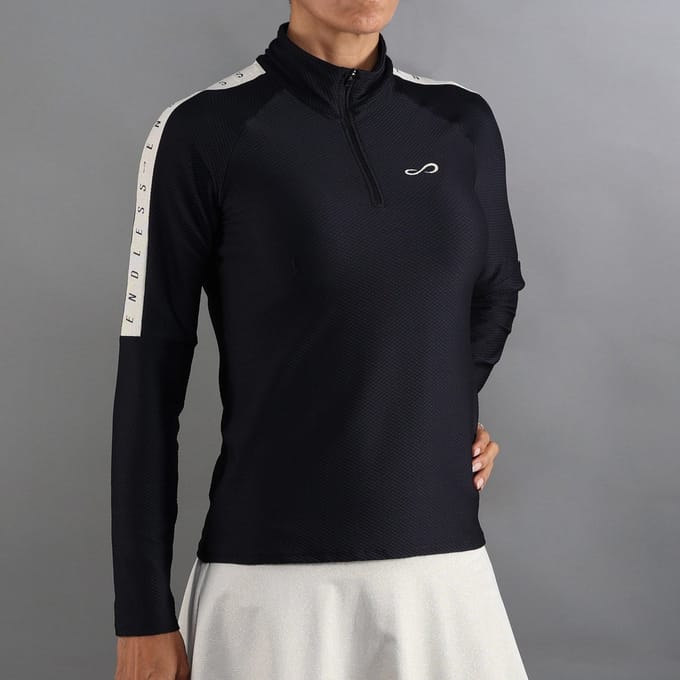Endless Kirsch Iconic Ii Longsleeve Dames-Zwart,Goud