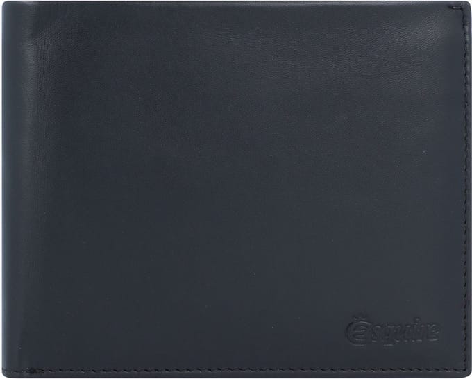 Esquire Nieuw Zijden Portemonnee Leer 12 cm - Jongens - Horizontaal - schwarz