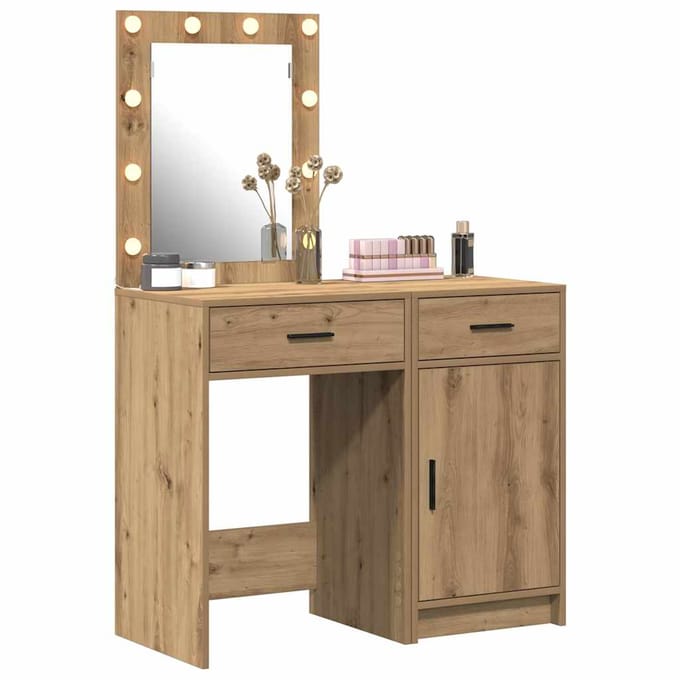 vidaXL - Kaptafel - 2 - st - Bruin - 50 - x - 41 - x - 135 - cm - Bewerkt - hout