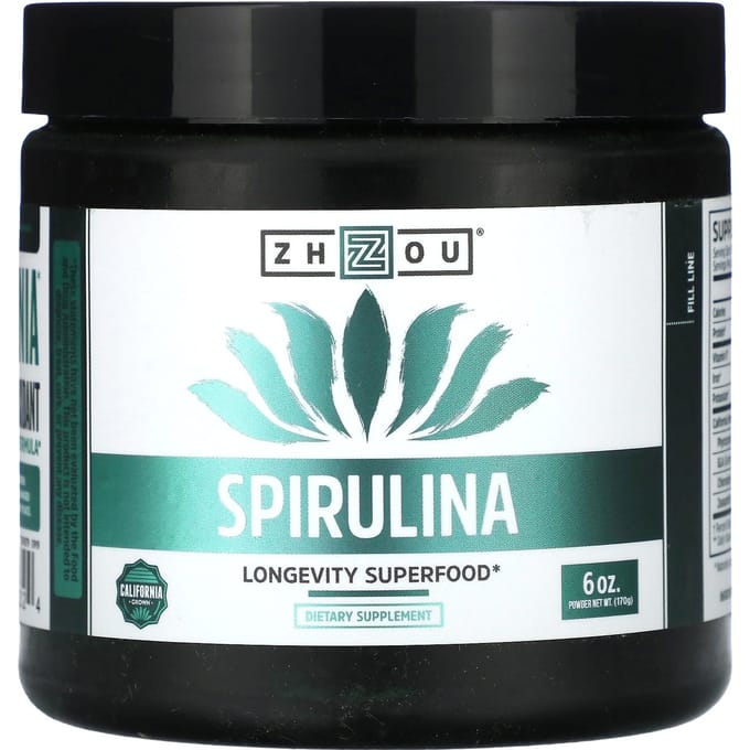 Zhou Nutrition, Spiruline, Superaliment pour la longévité, 6 oz (170g)