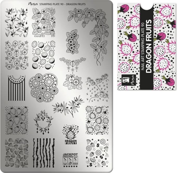 Moyra Stamping Plate 90 - Dragon Fruits