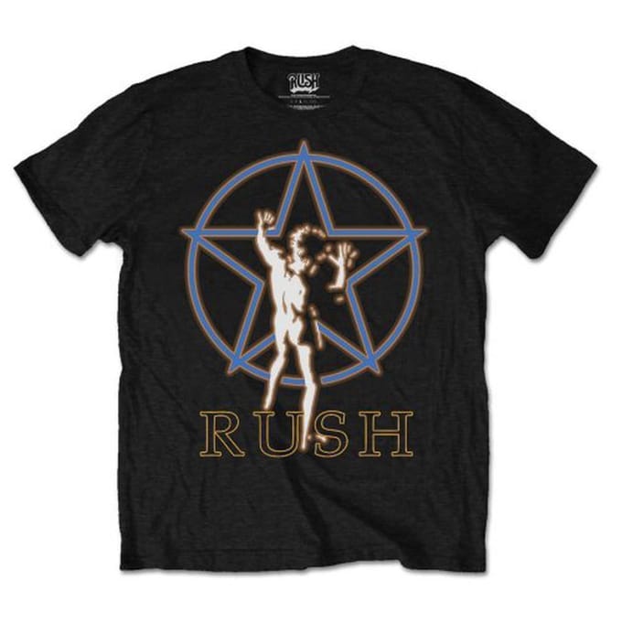 Rush - Starman Glow Heren T-shirt - M - Zwart