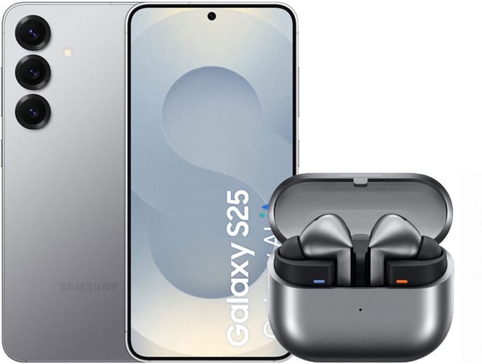 Samsung Galaxy S25 5G - 256GB - Silver Shadow + Galaxy Buds3 Pro
