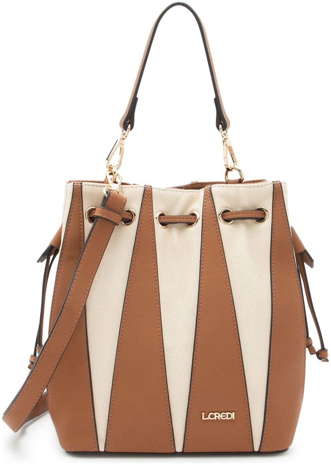 L.CREDI handtas schoudertas Raisa Hobo Bag Cognac bruine