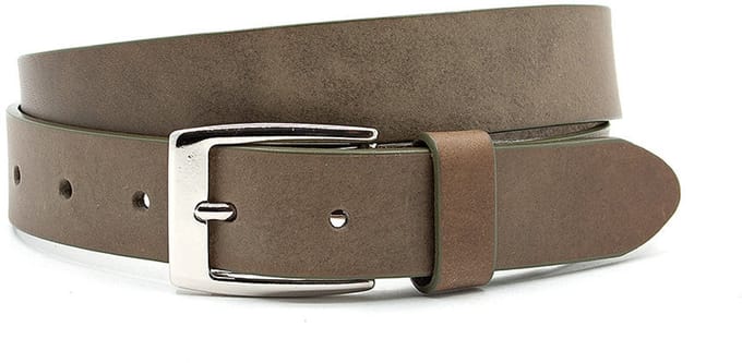 Leren kinderriem groen - 3 cm breed - Leer - Jeans riem - Stoer - Maat 80