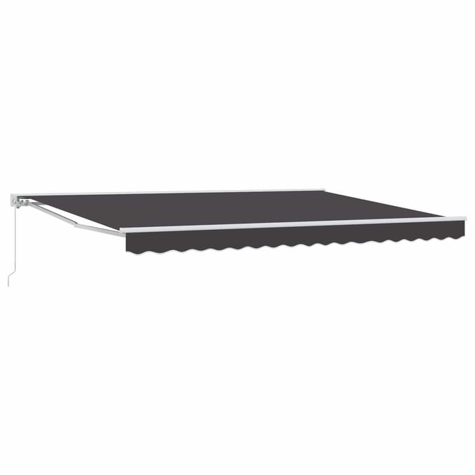 vidaXL - Handmatig - uitschuifbare - luifel - Antraciet - 4 - × - 3 - m