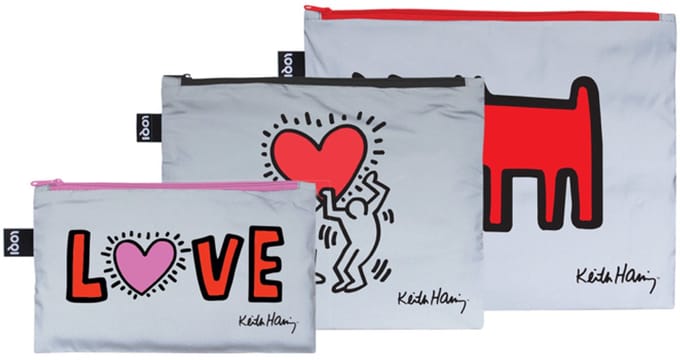 LOQI Zip Pockets - Dog, Heart, Love Reflective