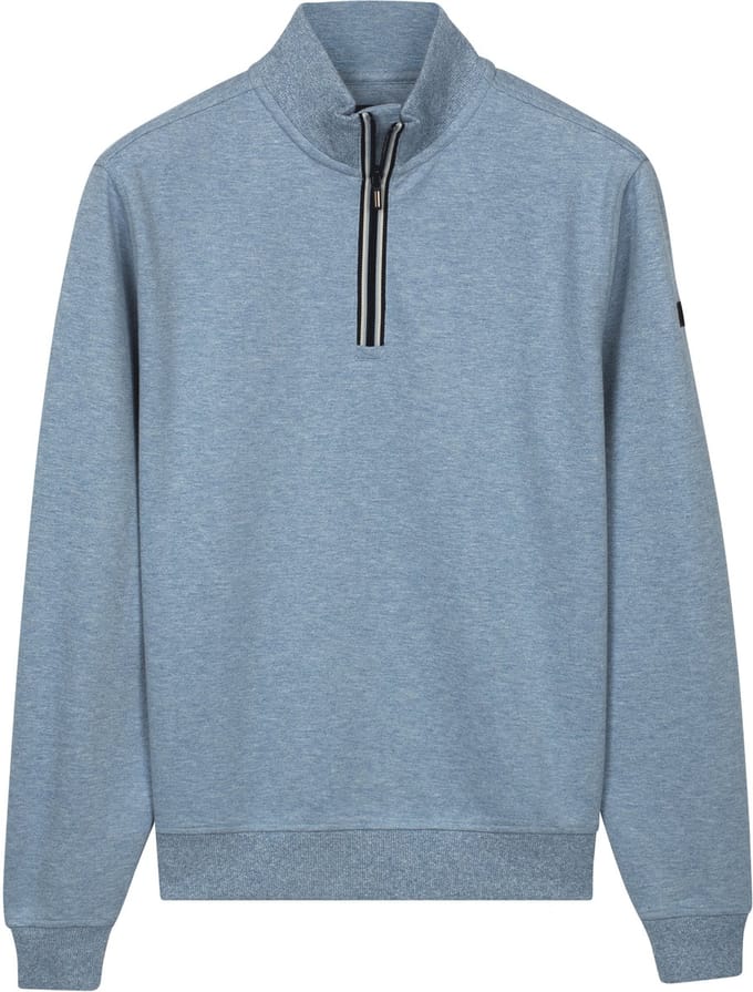Baileys Trui Sweatshirt Half Zip Subtle Faux-Uni Riviera Blue / male