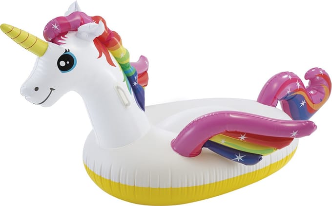 INTEX - opblaas eenhoorn - floatie - 201x149x97 cm - tot 40 kg