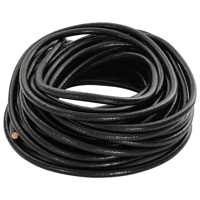 vidaXL - Leren - Koord - 1 - Zwart - Ø4 - mm - x - 5 - m - Leer