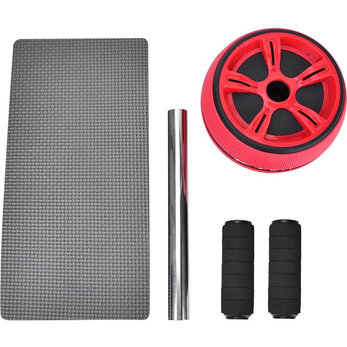 Buikwiel Roller Trainer Fitnessapparatuur Gym Thuis Oefentool met Training red