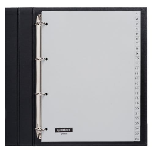 Quantore - Tabbladen - 4-gaats - 1-52 genummerd grijs - A4