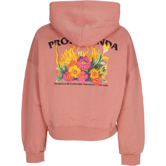 Vrouwen korte Hoodie W Pyromantics Croptop Hoodie Clay
