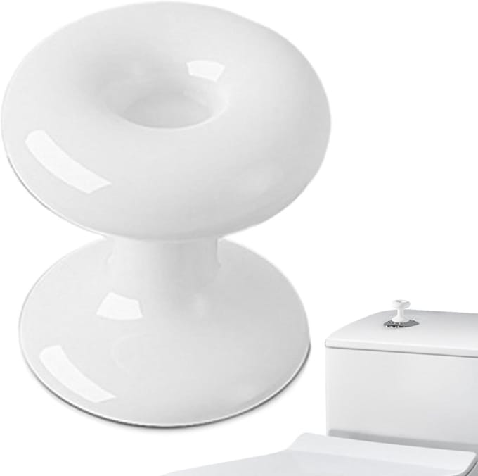 Toiletknop - Spoelknop - Hygiënisch Werken - Nagelbeschermend - 2.2 cm - Wit