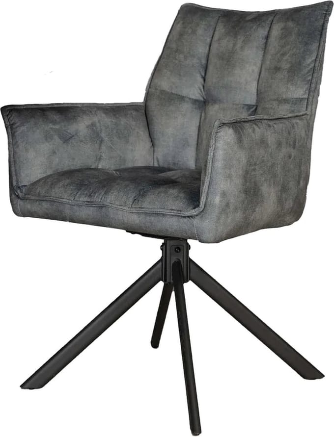 Starfurn Eetkamerstoel Dani | Velvet Light Blue