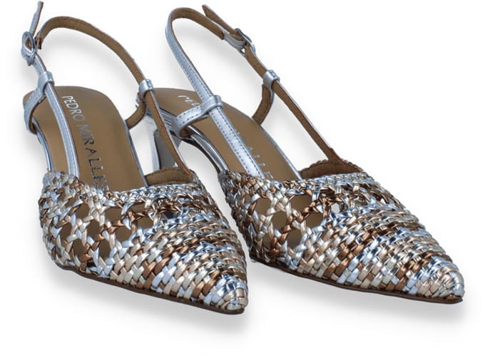 Pedro Miralles Dames Slingback Multi Metal | Zilver | Maat: 38