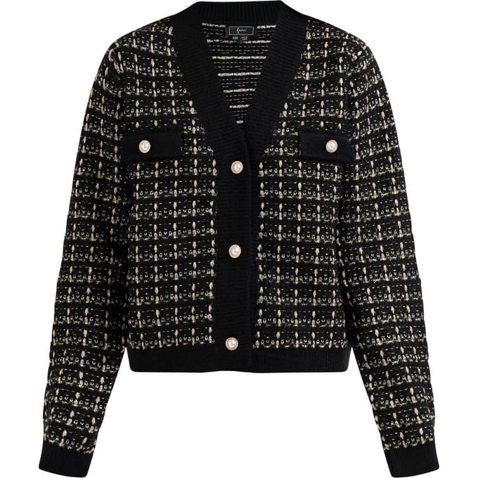 Faina Vest in bouclé-look Dames zwart