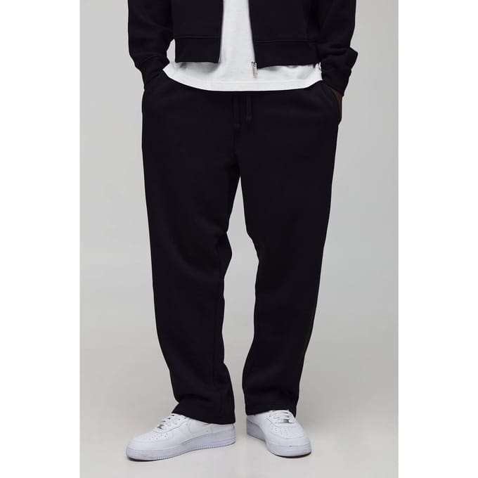 Basic oversized jogger met verlaagd kruis | Black | Size Small