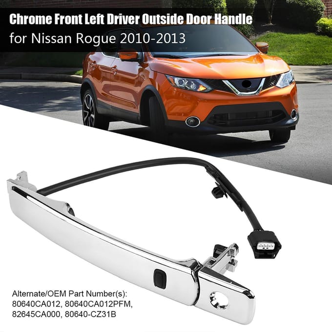 Chrome Voor Links Buiten Deurklink Smart Entry voor Nissan Rogue 20102013 80640CA012 white