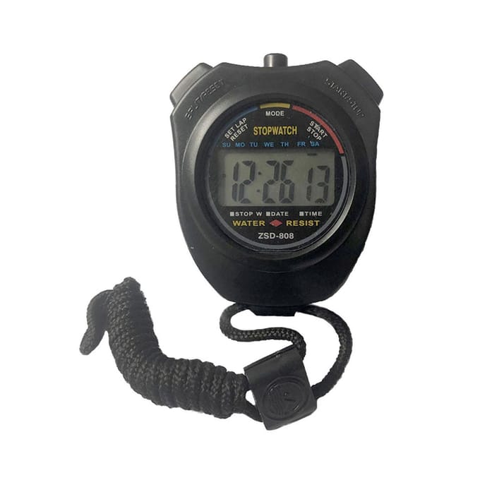Timer Stopwatch Professioneel 0,01 Seconde Timing Waterdichte Digitale Sport Stopwatch voor Zwemmen Hardlopen Training black