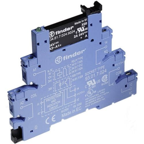 Finder Halfgeleiderrelais 38.81.7.024.8240 2 A Schakelspanning (max.): 240 V/AC 1 stuk(s)