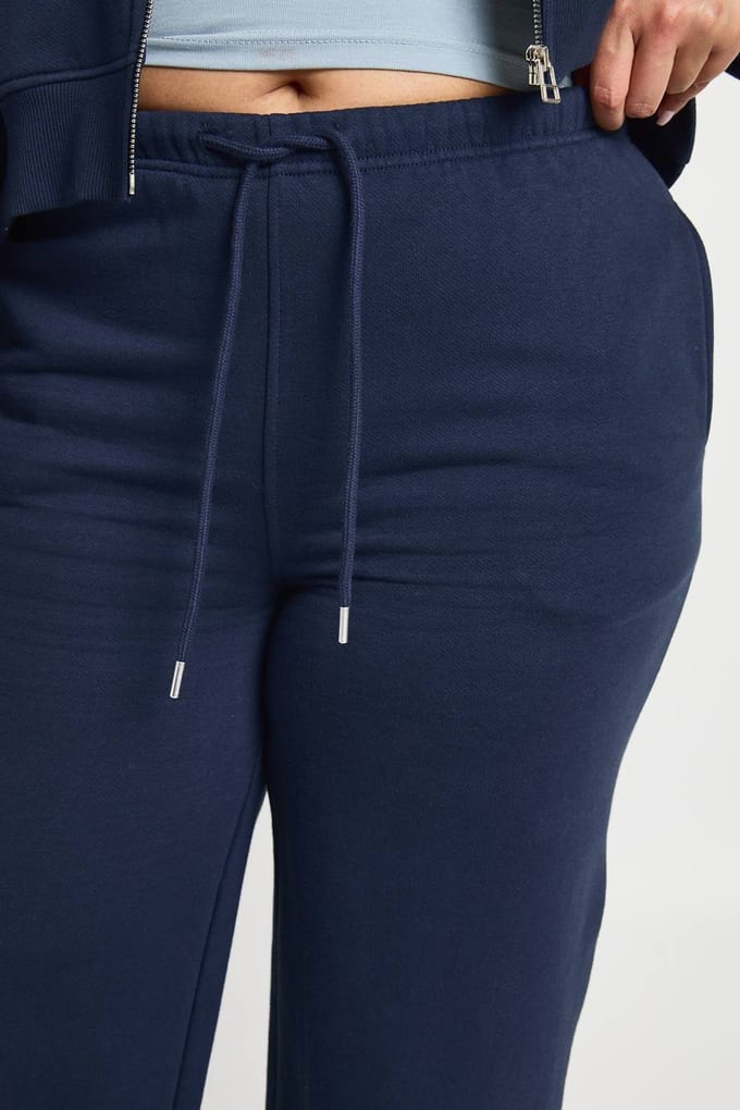 boohoo Dames Plus Joggingbroek met Wijde Pijpen | Navy | Maat: 20