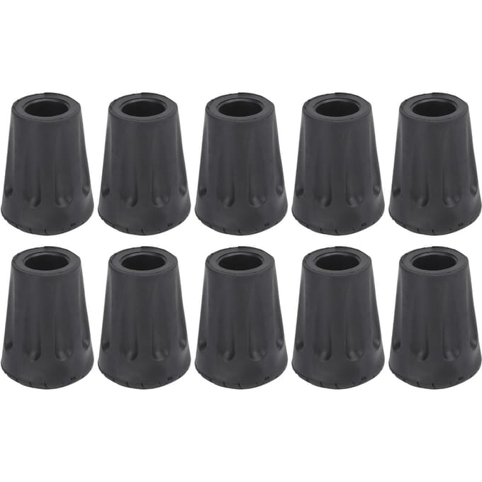 10 stuks Outdoor Trekkingstok Voetbeschermers Stoktipbeschermers Wandelen Grip Ronde Tip Beschermer gray