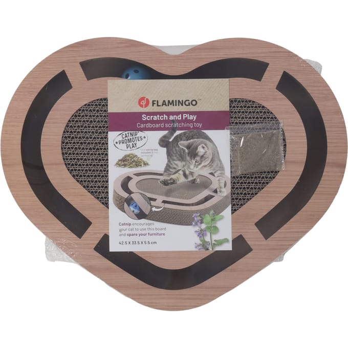 Flamingo krasbal Poro Bruin 42,5x33,5x5,5cm hond