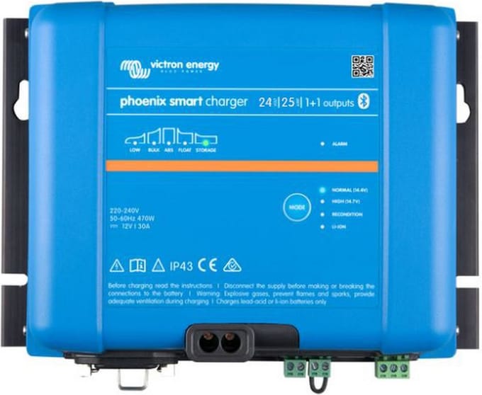 Victron Smart lader 24/25 (1+1) IP43 120-240V
