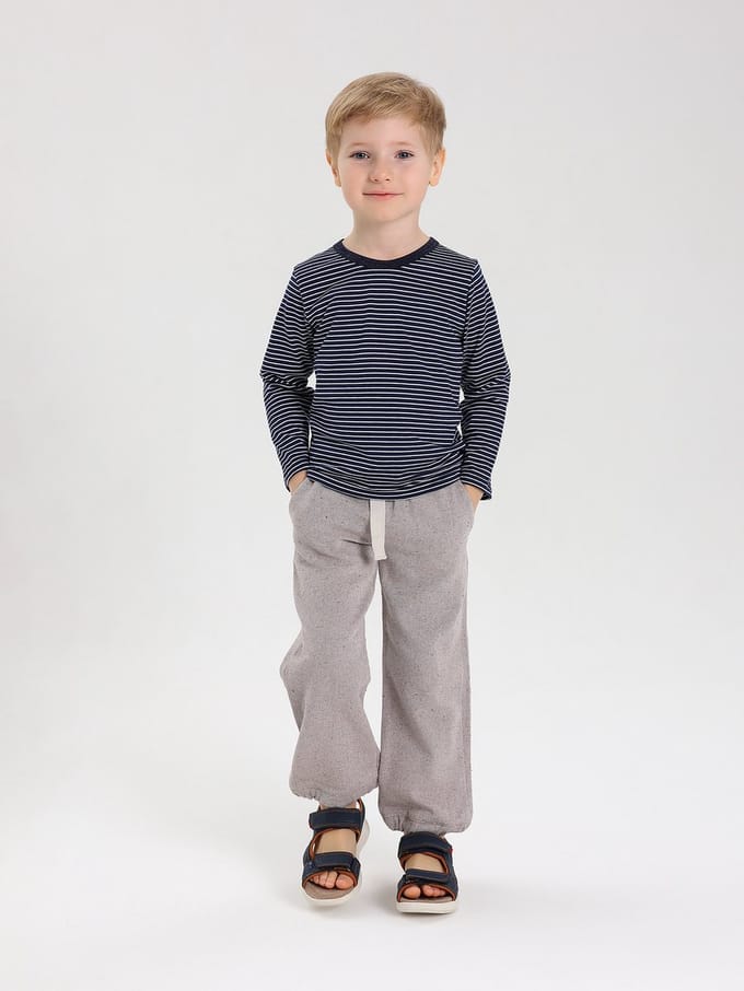 RobyKris Jongens Broek - Katoen - Lichtbruin - Maat 98-104