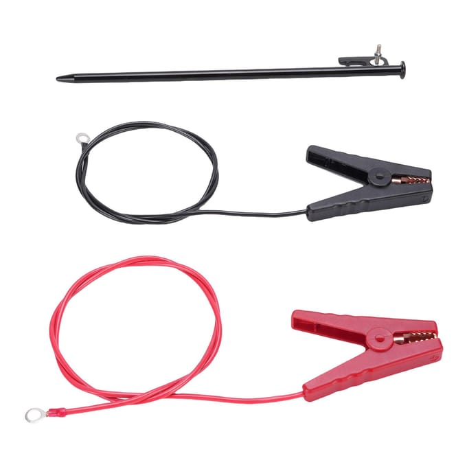 Aardingsstang voor schrikdraad Schrikdraadconnector met klem voor generator Schrikdraad gray